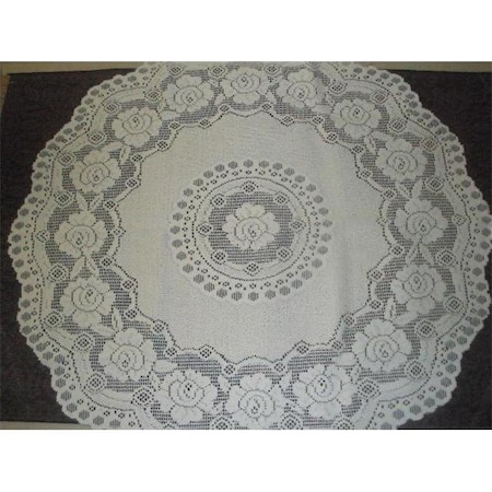 Tapestry Trading Tapestry Trading 652I36 36 in. European Lace Table Topper; Ivory 652I36